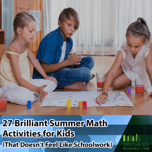 Three Kids playing a board game on the floor at home - one of the summer math activities their parents picked out for them to do that day.