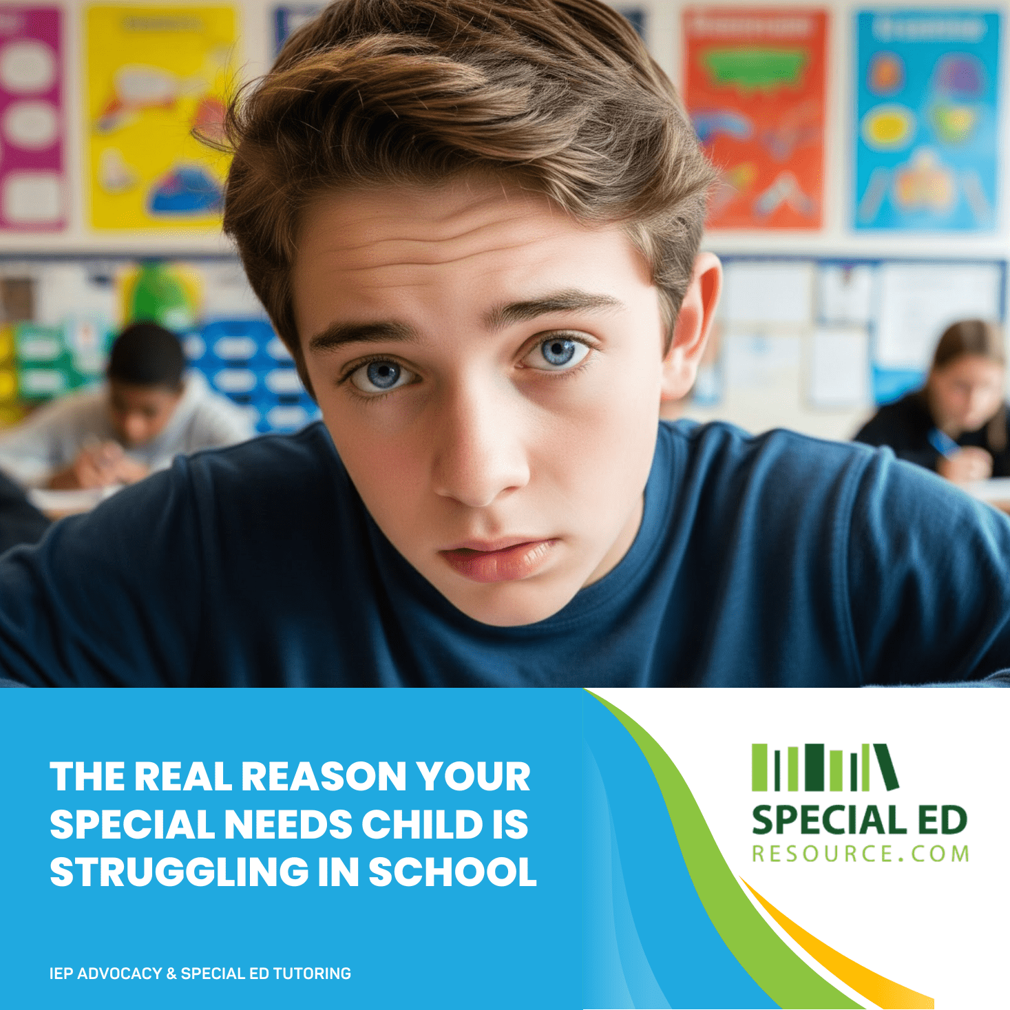 Special needs student receiving tutoring support to overcome learning gaps